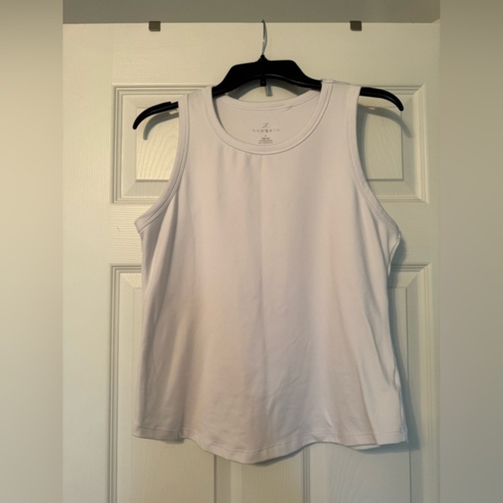 Danskin White Sleeveless Muscle Tee